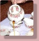 Pouring from a fancy teapot